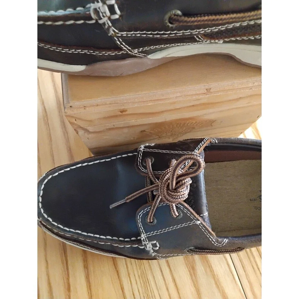 G H Bass Co Maine Leather Boat Shoes Brown Men’s Size 10M Great Condition